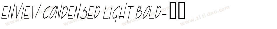 Enview Condensed Light Bold字体转换